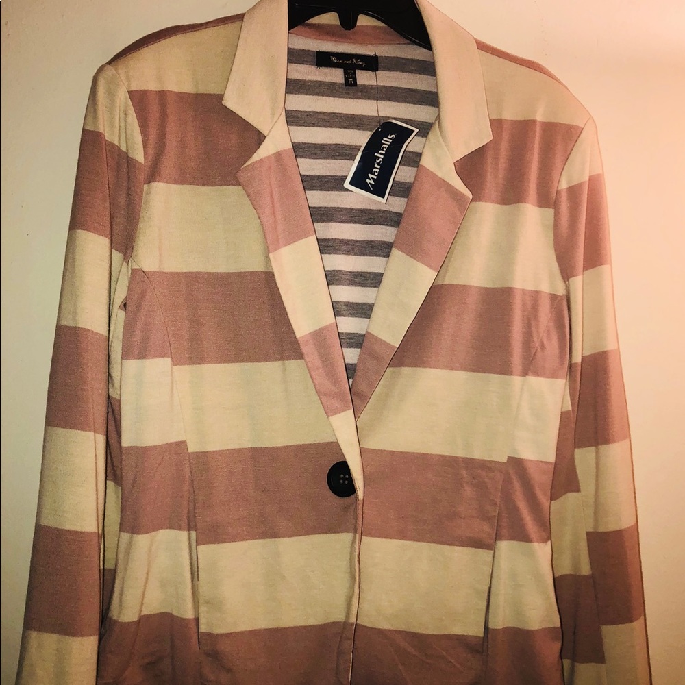 Max and Riley Size Sm Multicolored Striped Blazer
